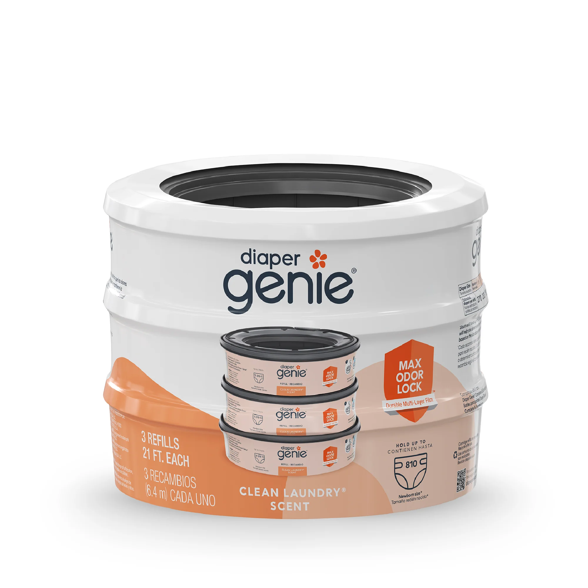 Diaper Genie® Clean Laundry Scent Pail Round Refill - Image 4