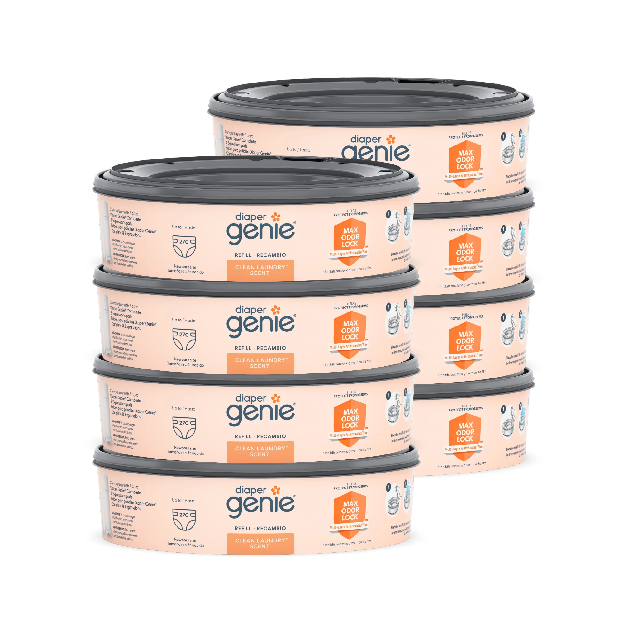 Diaper Genie® Clean Laundry Scent Pail Round Refill - Image 8