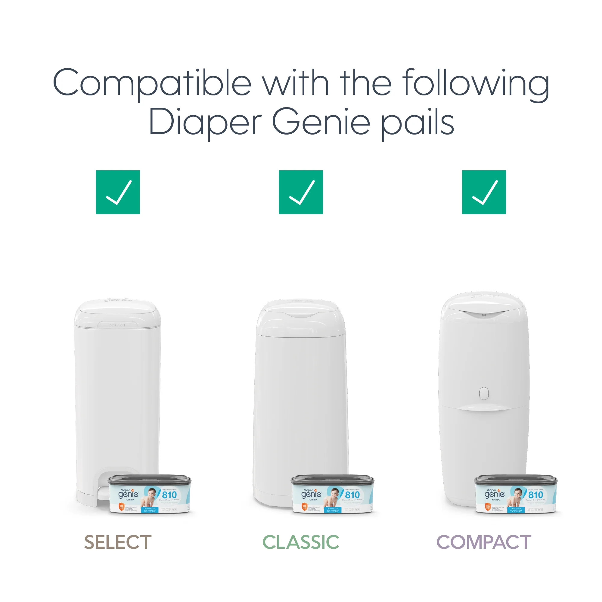 Diaper Genie® Jumbo Square Pail Refill - Image 19