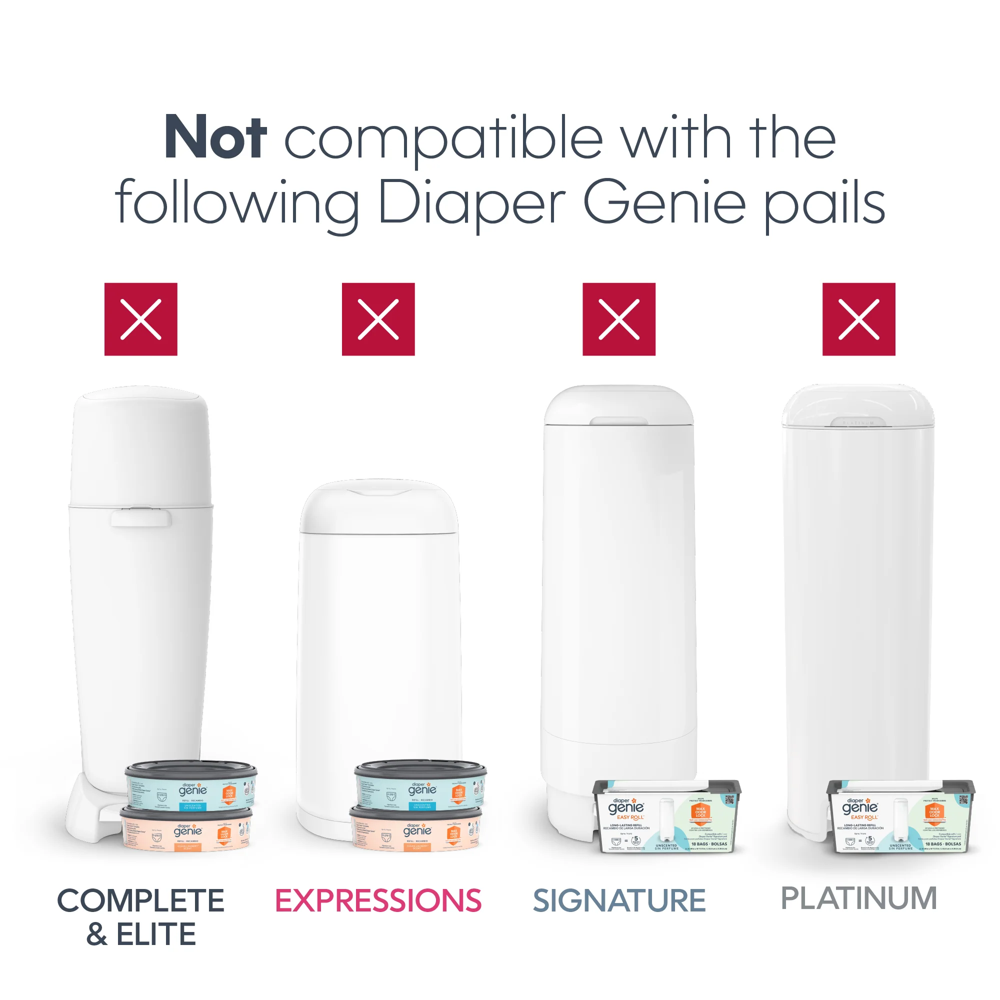 Diaper Genie® Jumbo Square Pail Refill - Image 20