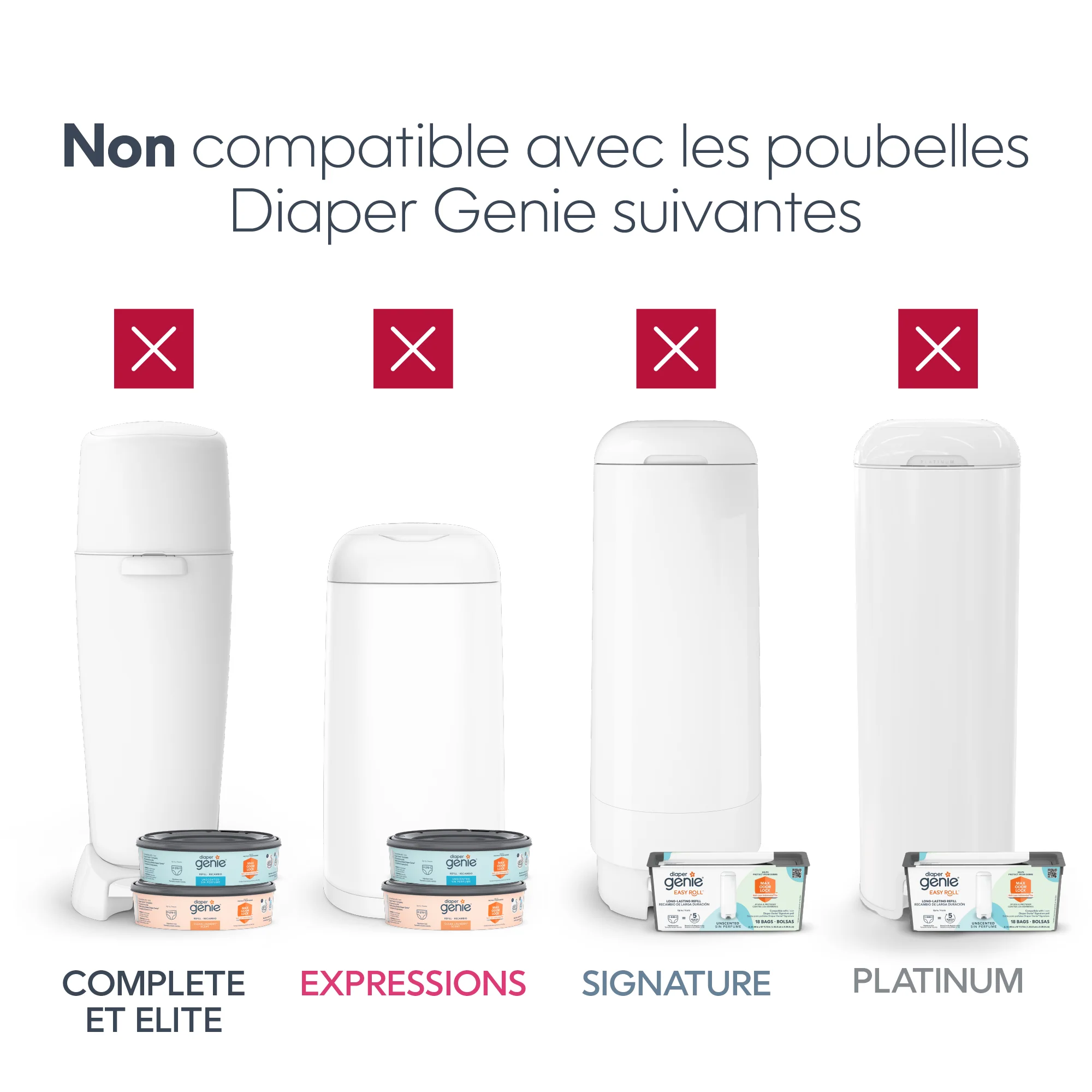 Diaper Genie® Jumbo Square Pail Refill - Image 33