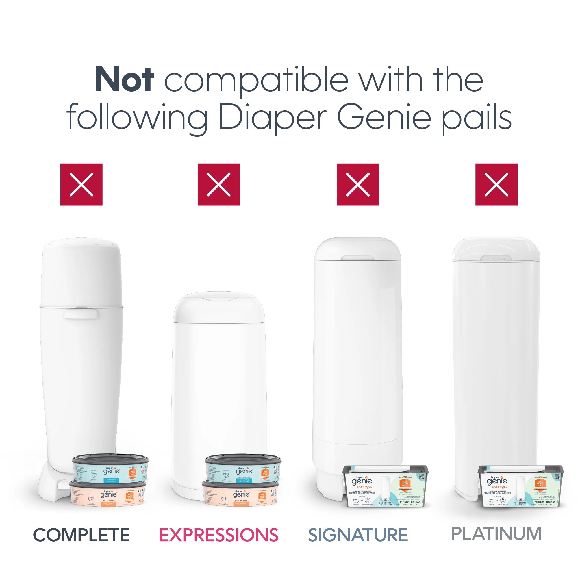 Diaper Genie® Jumbo Square Pail Refill - Image 7