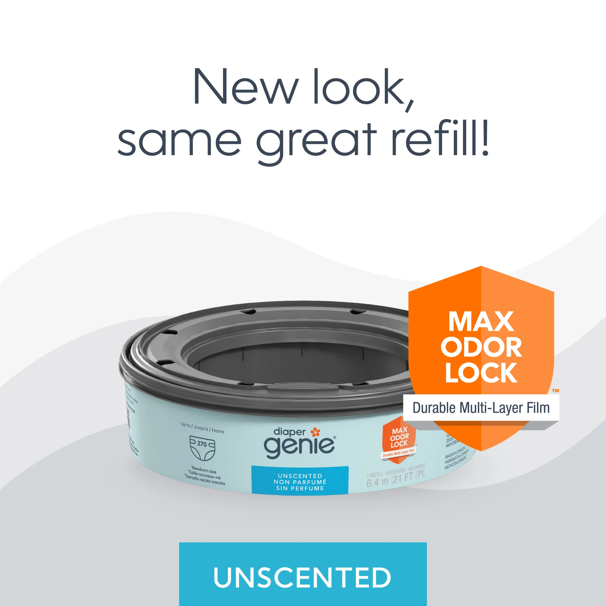 Diaper Genie® Unscented Pail Round Refill - Image 3