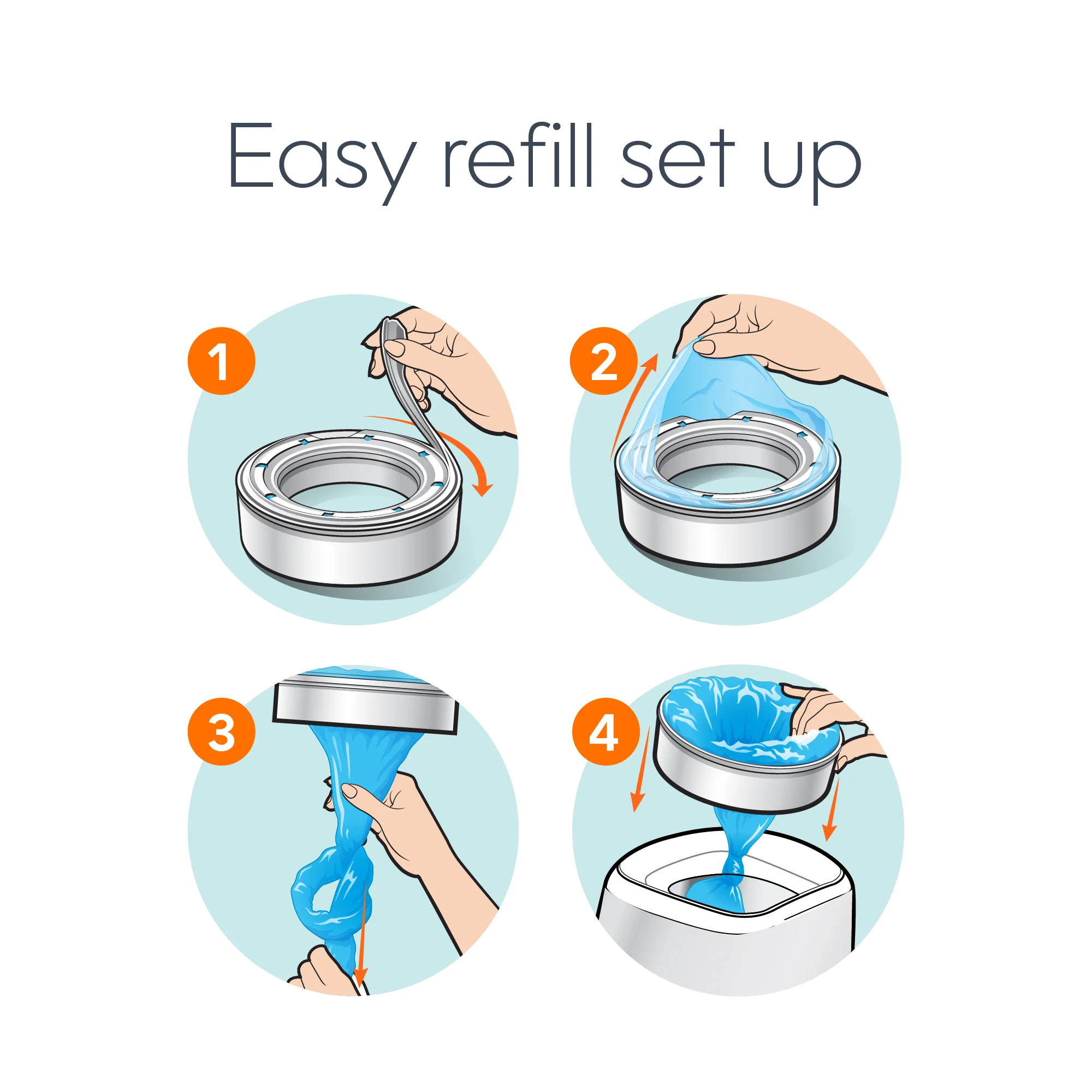 Diaper Genie® Unscented Pail Round Refill - Image 8